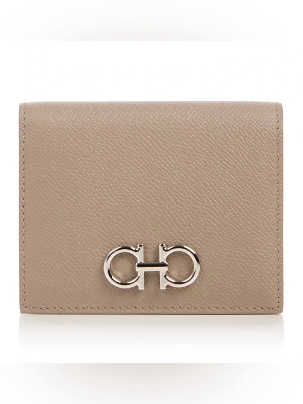 NWT FERRAGAMO Gancini Compact Leather Bifold Wallet